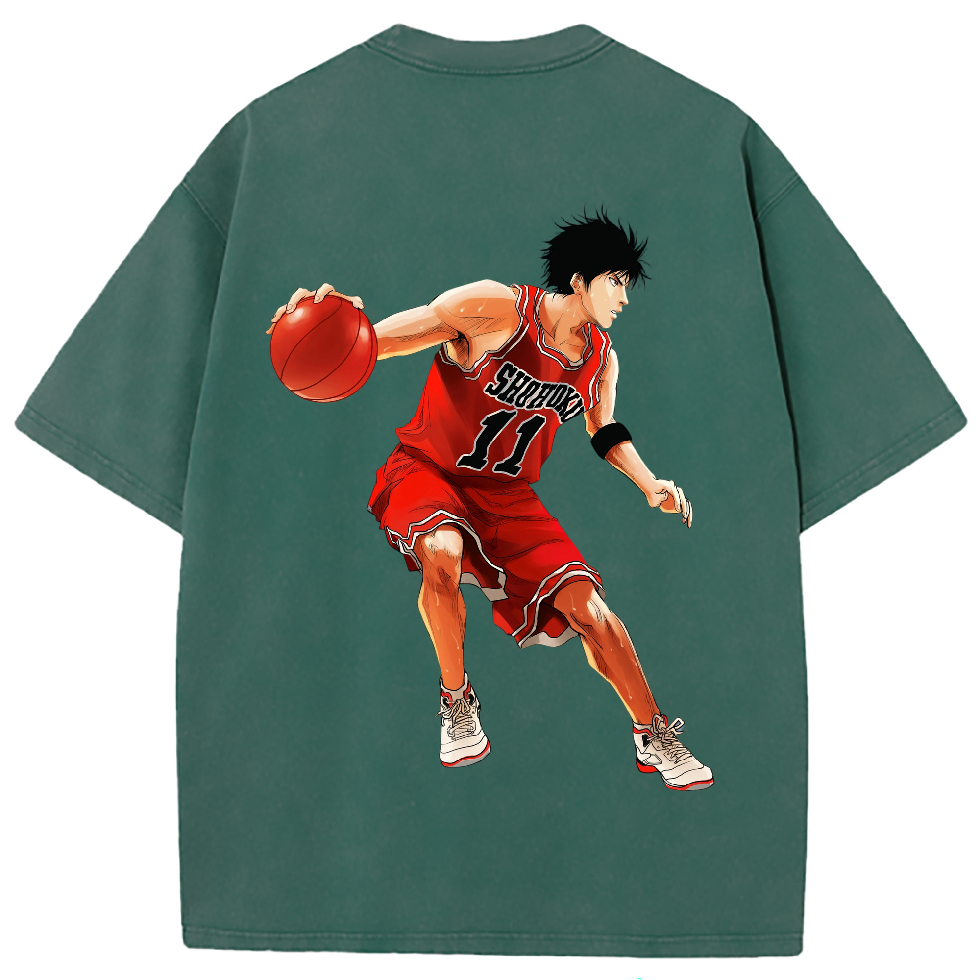 （画像用） SLAM DUNK／スラムダンク 綿100% ヴィンテージ風 半袖Tシャツ（背面プリント）